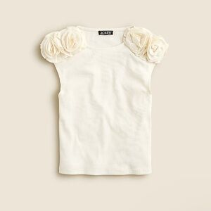 J Crew NWOT Vintage rib rosette T-shirt